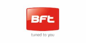 Logo der Firma BFT, Partner von BESTBAU ZÄUNE mit dem Slogan 'tuned to you'